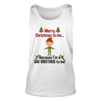 Christmas Big Brother Holiday Pregnancy Announcement Baby Raglan Baseball Tee Tank Top | Mazezy