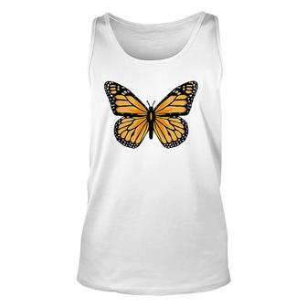 Classic Black And Orange Monarch Butterfly Icon Unisex Tank Top | Mazezy