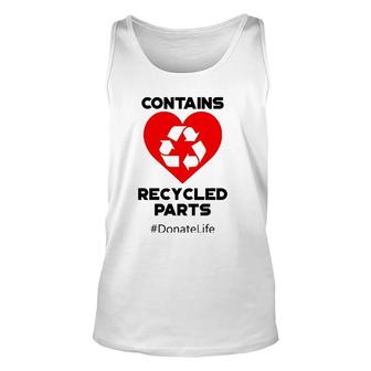 Contains Recycled Parts Heart Transplant Recipients Design Unisex Tank Top | Mazezy