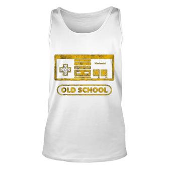 Controller Old School Gold Graphic Unisex Tank Top | Mazezy