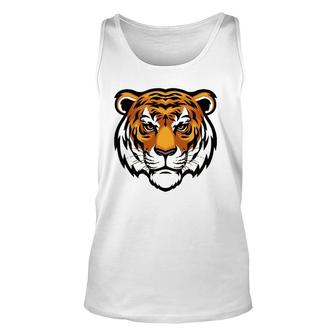 Cool Bengal Tiger Looking Straight Birthday New Year Unisex Tank Top | Mazezy