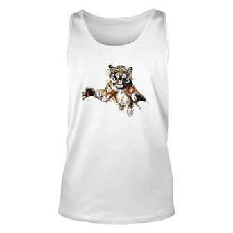 Cool Bengal Tiger Watercolor Bengal Outfit Unisex Tank Top | Mazezy