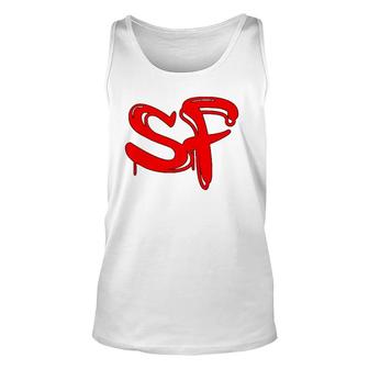 Cool Graffiti Style Red Sf San Francisco Unisex Tank Top | Mazezy