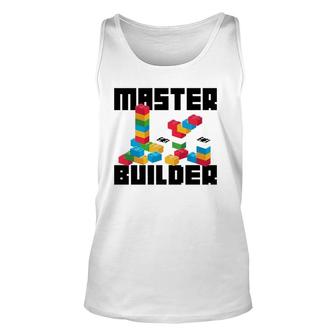 Cool Master Builder Funny Building Blocks Gift Men Women Unisex Tank Top | Mazezy