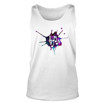 Cool Water Color Musical Notes Music And Arts Musicians Tank Top | Mazezy