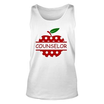 Counselor School Counselor Life Apple Unisex Tank Top | Mazezy