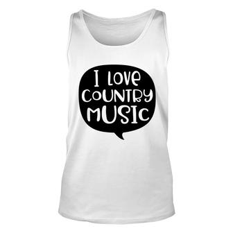 Country Music I Love Country Music Graphic Lover Unisex Tank Top - Thegiftio