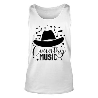 Country Music Lover Funny Music Hat Black Color Unisex Tank Top - Thegiftio UK