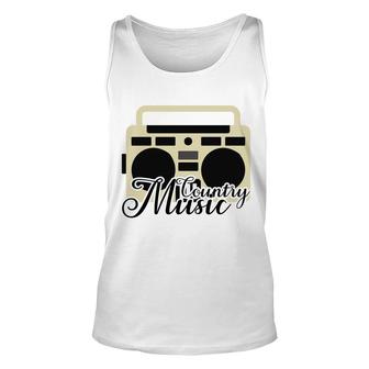 Country Music Lover I Love Stereo Design Awesome Unisex Tank Top - Thegiftio