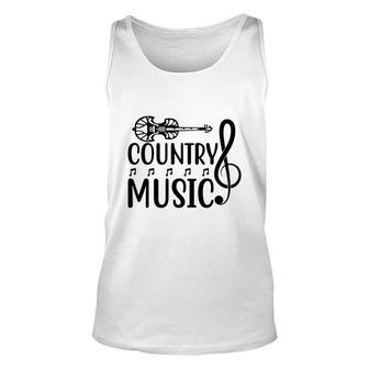Country Music Lover Violin Black Music Note Cool Gifts Unisex Tank Top - Thegiftio