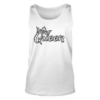 Crown Me Font Queen Gift Unisex Tank Top | Mazezy