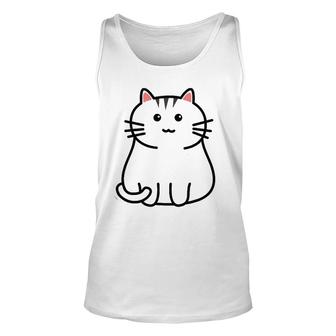 Cute Gray Tabby Cat Feline Companion Tabby Cats Unisex Tank Top | Mazezy