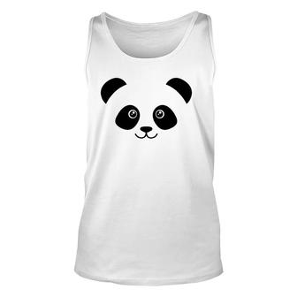 Cute Little Panda Face Design Gift Unisex Tank Top | Mazezy AU