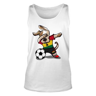 Dabbing Dog Ghana Soccer Fans Jersey Ghanaian Flag Football Tank Top | Mazezy