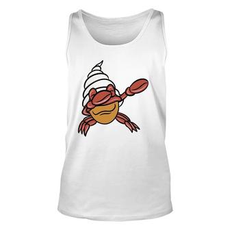 Dabbing Hermit Crab Dab Dance Funny Animal Unisex Tank Top | Mazezy