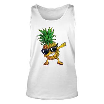 Dabbing Pineapple Sunglasses Aloha Beaches Hawaii Hawaiian Premium Tank Top | Mazezy