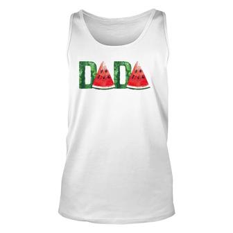 Mens Dada Watermelon Summer Fruit Father's Day For Dad Tank Top | Mazezy CA