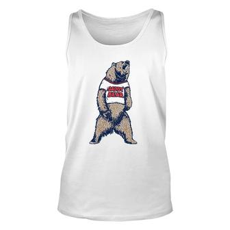 Daddy Bear Roaring Grizzly Father's Day Protective Dad Tank Top | Mazezy