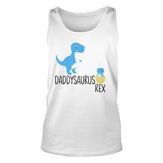 Daddysaurus Rex Dinosaur Babysaurus Dino Daddy Baby Gifts Unisex Tank Top | Mazezy