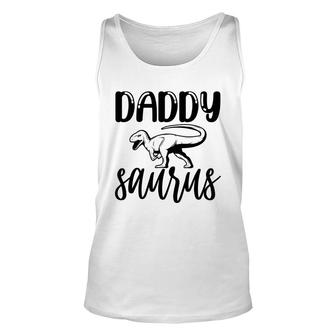 Daddysaurus Roar Dinosaur Black Angry Unisex Tank Top - Thegiftio