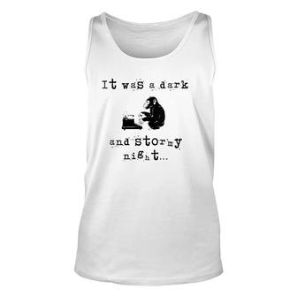 Womens It Was A Dark And Stormy Night Product For Writers Tank Top | Mazezy