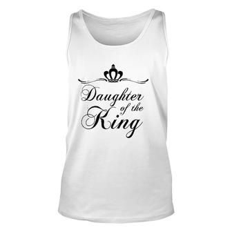 Daughter Of The King Vintage Crown Christian Unisex Tank Top - Seseable