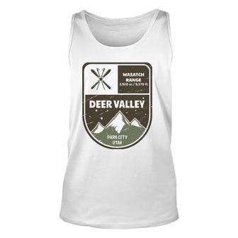 Deer Valley Wasatch Range Park City Utah Vintage Unisex Tank Top | Mazezy