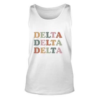 Delta Bright And Colorful Sorority Crewneck Unisex Tank Top - Thegiftio UK