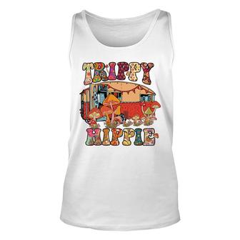 Design House Mushroom Trippy Hippie Idea Gift Unisex Tank Top - Thegiftio UK
