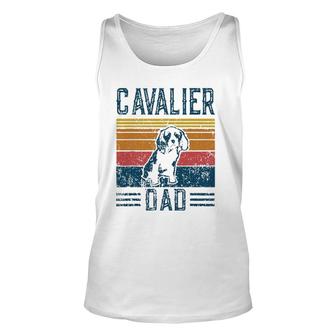 Dog Cavalier King Charles Spaniel Vintage Cavalier Dad Unisex Tank Top | Mazezy