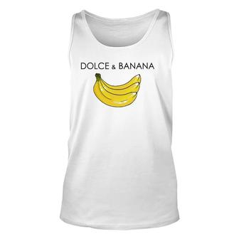 Dolce And Banana Funny Graphic Fruit Vegan Veggie Healthy Unisex Tank Top | Mazezy