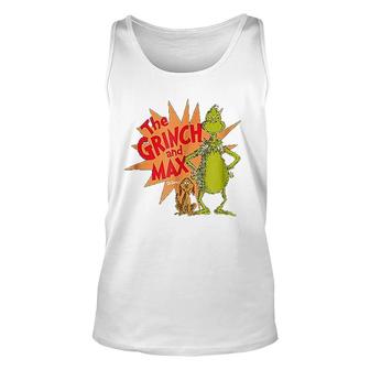 Dr Seuss Grinch And Max Burst Unisex Tank Top | Mazezy CA