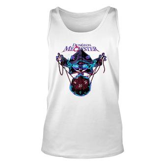 Dungeon Meowster Funny Nerdy Gamer Cat D20 Tabletop Rpg Zip Unisex Tank Top | Mazezy