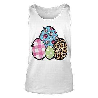 Easter Leopard Floral Eggs Unisex Tank Top | Mazezy