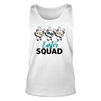 Easter Squad Panda With Bunny Ears Funny Easter Day Unisex Tank Top | Mazezy UK