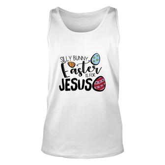 Egg Hunting Silly Rabbit Easter Is For Jesus Colorful Easter Day Unisex Tank Top - Thegiftio UK
