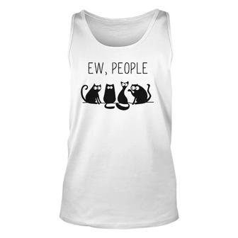 Ew People Meowy Cat Lovers Gift Perfect Gift Idea Unisex Tank Top | Mazezy UK