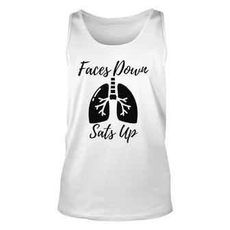 Faces To Down Sats Up Respiratory Therapist Nurse Gift Unisex Tank Top | Mazezy