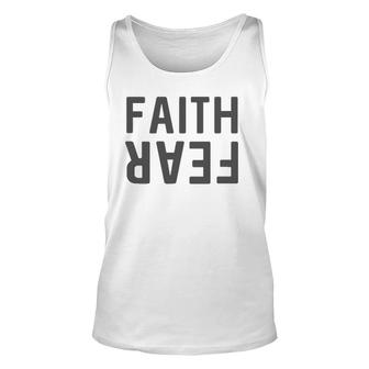 Faith Fear - Faith Over Fear Unisex Tank Top | Mazezy