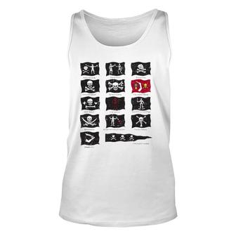 Famous Pirates Flags Pirates Lover Gift Unisex Tank Top | Mazezy
