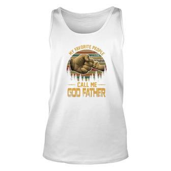 Father Day Vintage My Favorite People Call Me God Father Premium Unisex Tank Top - Thegiftio UK