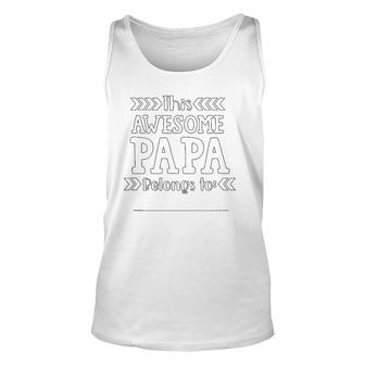 Father's Day Coloring Craft For Papa From Grandkids Premium Tank Top | Mazezy