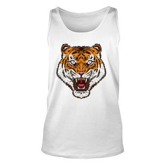 Fearless Big Cat Tiger Eye Tiger Face Tiger Head Unisex Tank Top | Mazezy