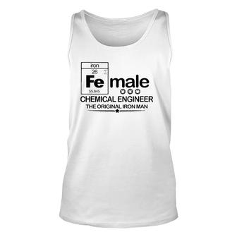Female Chemical Engineer The Original Iron Unisex Tank Top | Mazezy