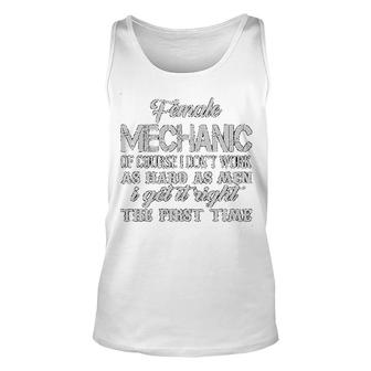 Female Mechanical Engineer Of Course Unisex Tank Top | Mazezy UK