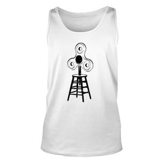 Fidget Sitter Weird Dada Duchamp Art Dreamer Readymade Unisex Tank Top | Mazezy