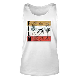 Filmmaker And Movie Director Design For Filming Cameraman Unisex Tank Top | Mazezy