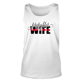 Firefighter Wife Thin Red Line Unisex Tank Top | Mazezy