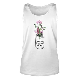 Floral Happiness Is Being A Mema Unisex Tank Top | Mazezy