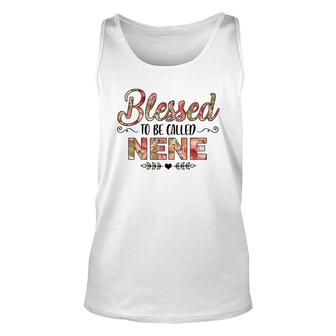 Flower Blessed To Be Called Nene Unisex Tank Top | Mazezy